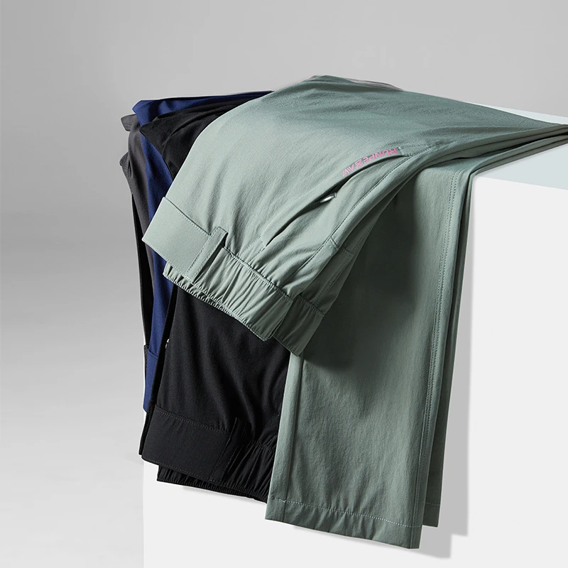 户外冰丝裤男女夏季薄款弹力运动速干裤透气大码快干长裤8606