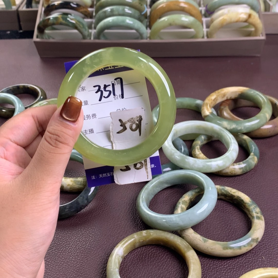 未镶嵌蛇纹石玉手镯3517