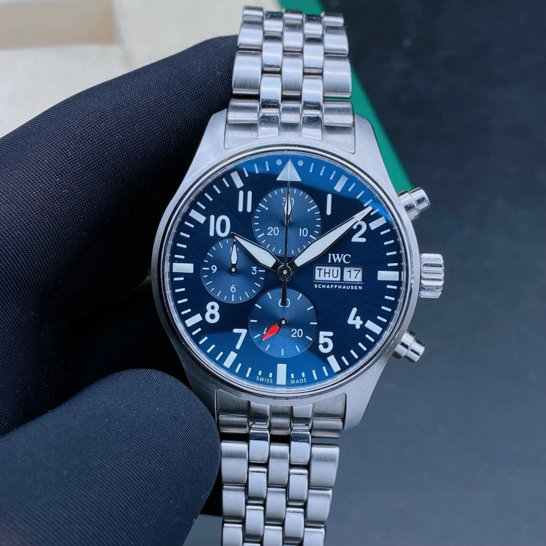 99新 IWC/万国 23年全套万国飞行员系列IW378004/机械男表/表径43