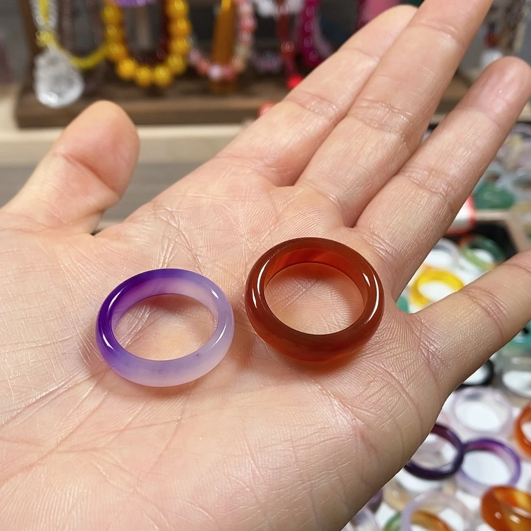 玛瑙/玉髓戒指未镶嵌用****1