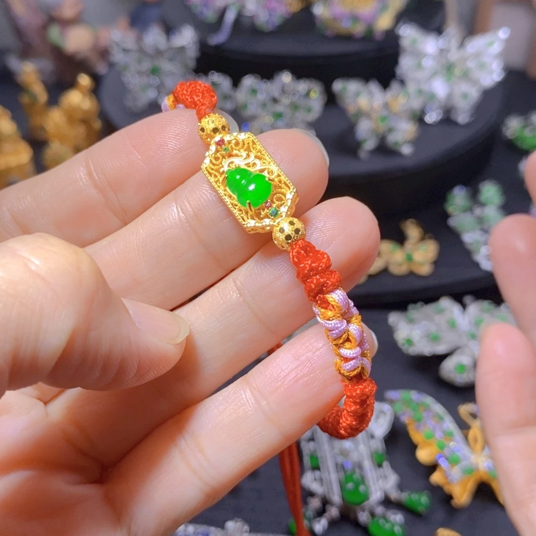 翡翠银S925镶嵌颈饰天然翡翠