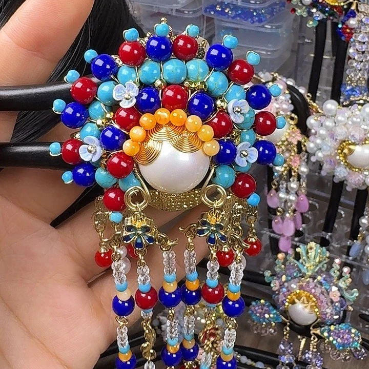 云***️古风刀马旦发簪发饰