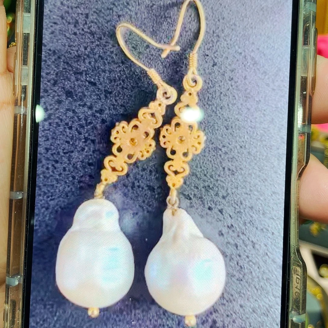 未镶嵌耳饰淡水珍珠耳饰