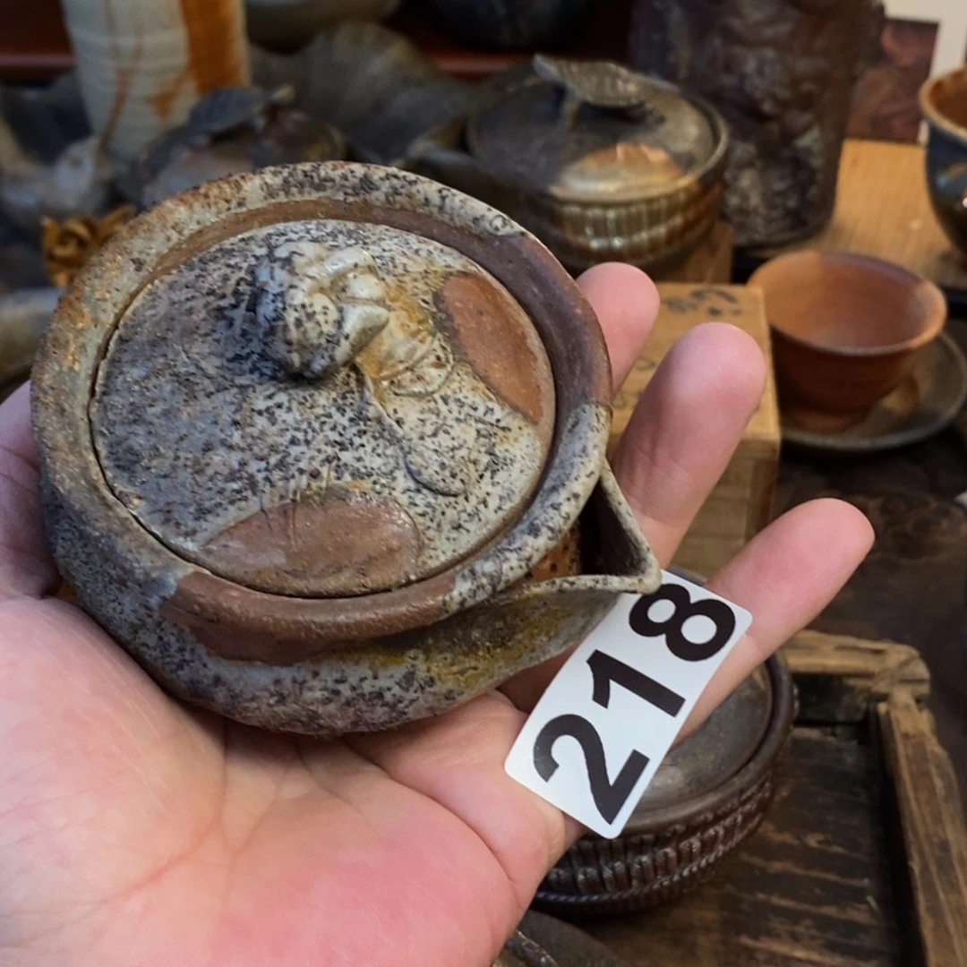 老***头备前烧柴烧茶具陶古