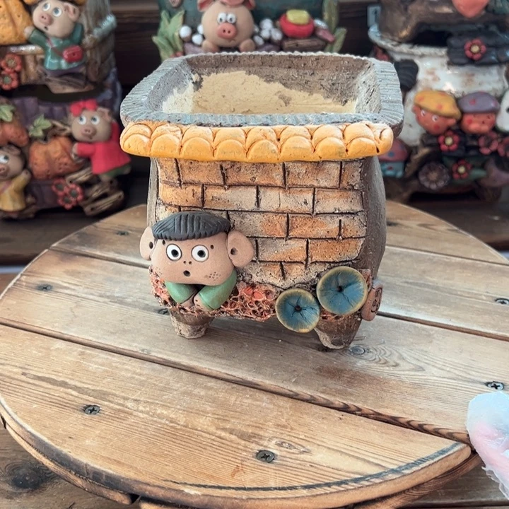 嘻哈多肉花盆百搭