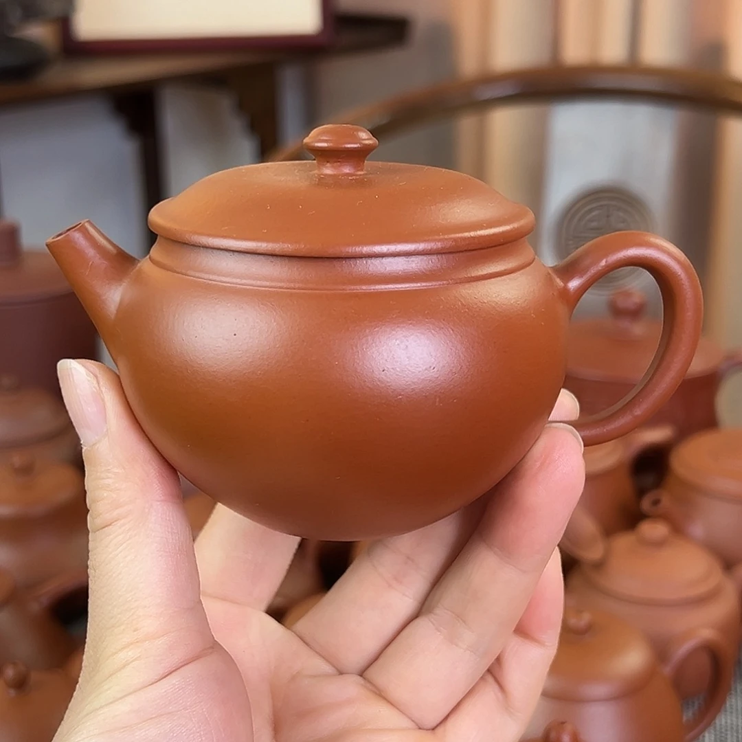 紫砂茶壶精品原矿 碗壶 小红泥 200cc
