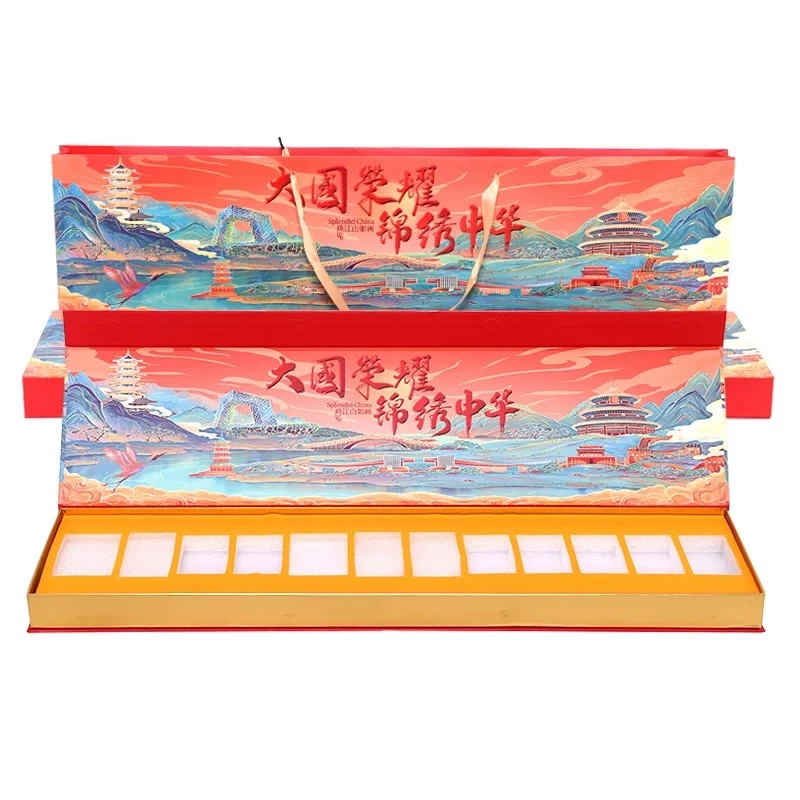 红色大国荣耀一米磁吸礼盒+手提袋 【三细 两中 七粗】