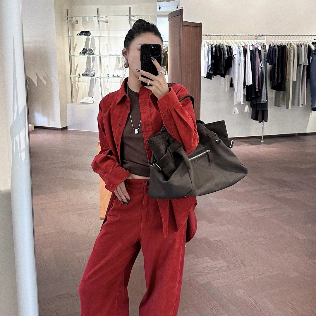 Vane | 复古安可拉红细密灯芯绒套装