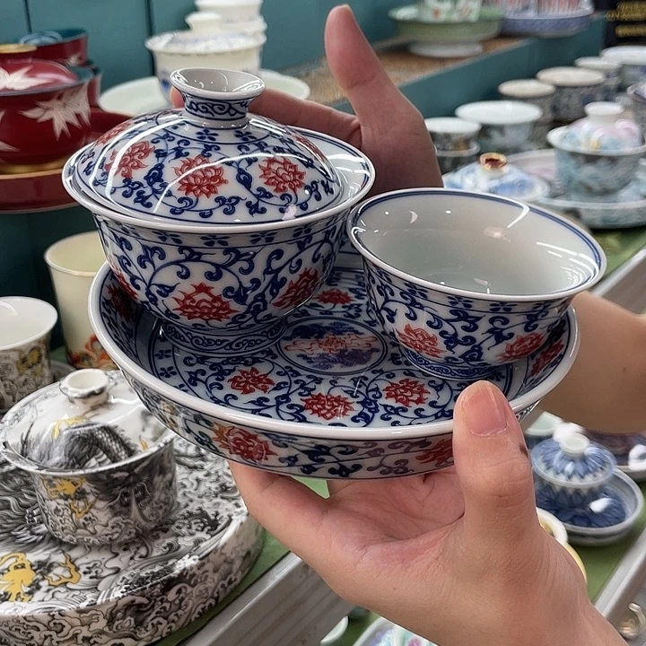 景德镇陶瓷盖碗茶具