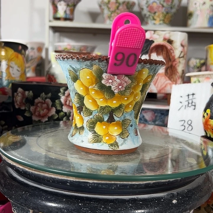 景德镇手绘花盆幸运花盆