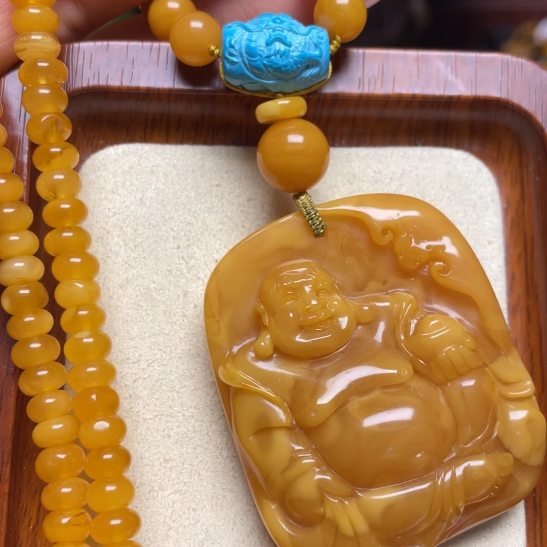 蜜蜡颈饰未镶嵌项链