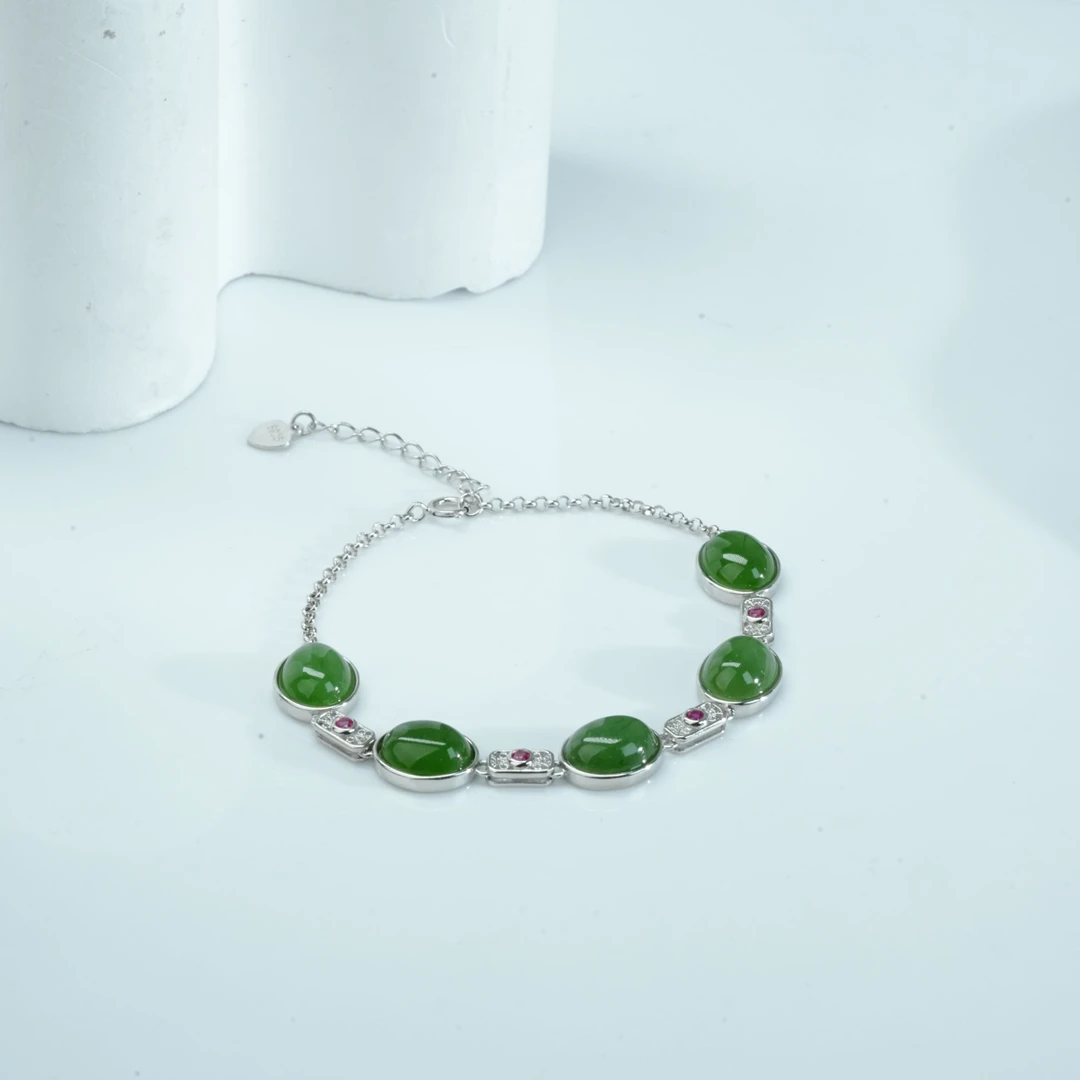 【小北严选】和田玉手链约8*10mm5个面【多样性发一件】-AH02X1404