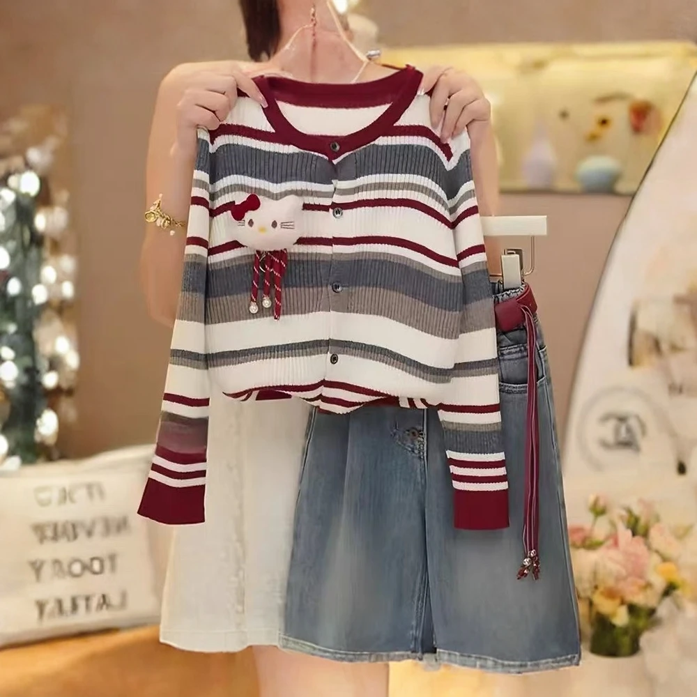 （今日下单送公仔胸针）2025新款女中大童学院风韩版圆领毛衣-L656