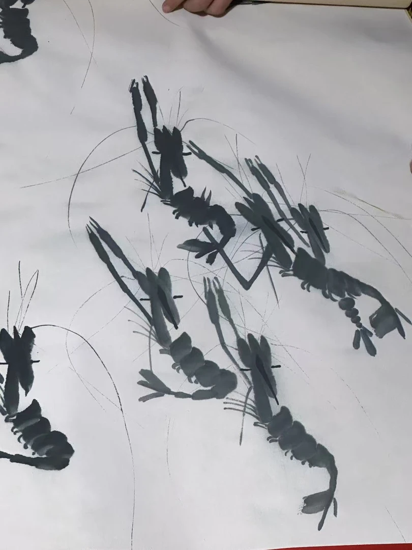 【仲奇】 群龙入海横板长卷图画