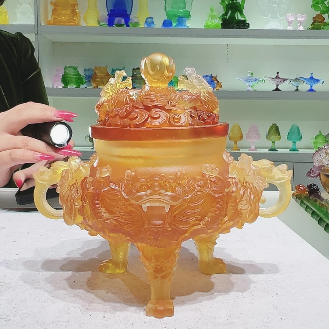 【闪购商品】手工艺品琉璃九龙香炉