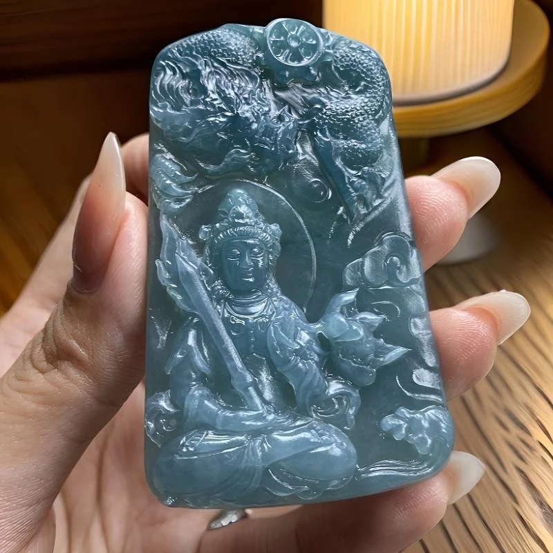 翡翠御龙虚空属牛虎守护 毛货买断 尺寸70*41*8.5mm