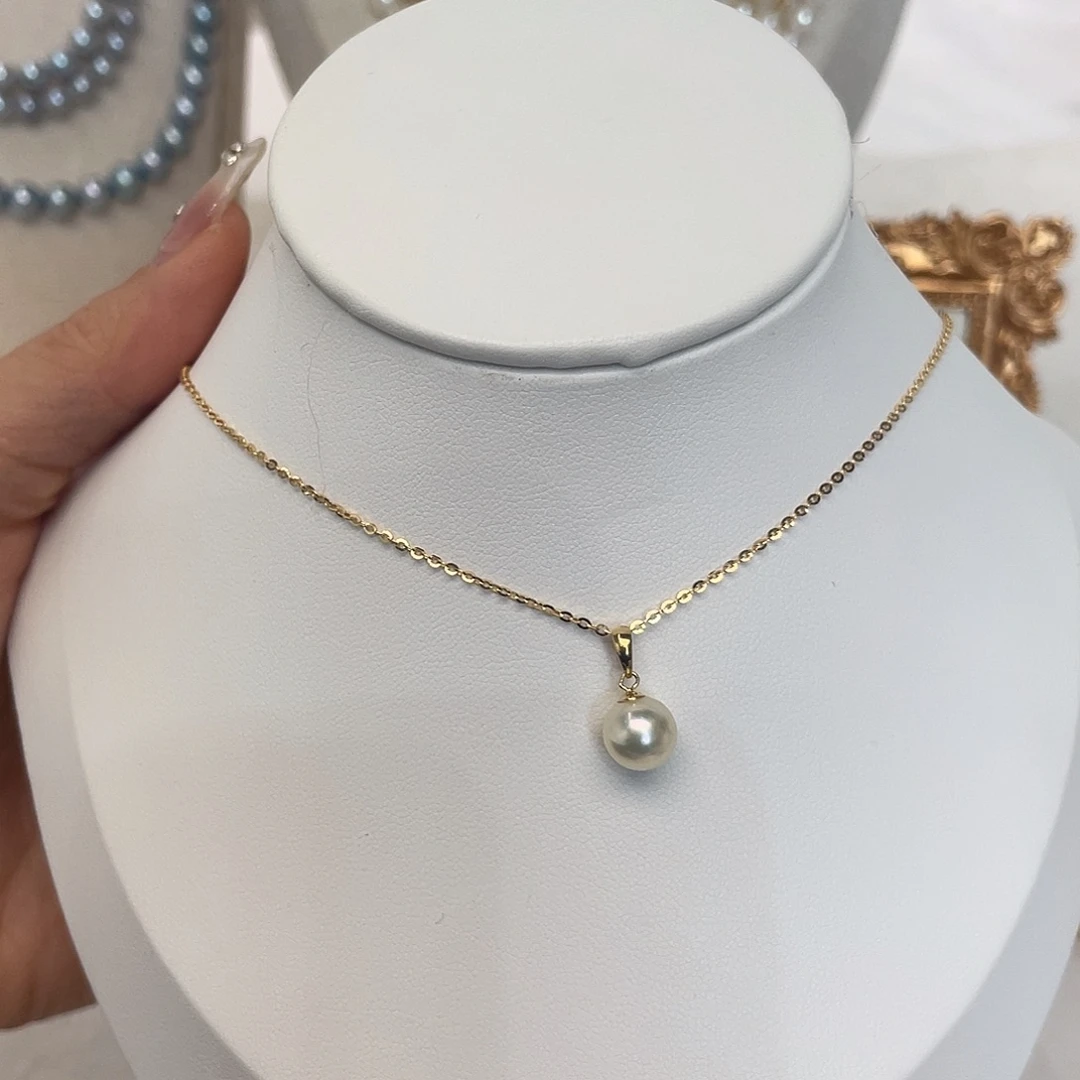 海水珍珠吊坠(赠链)18K金镶嵌