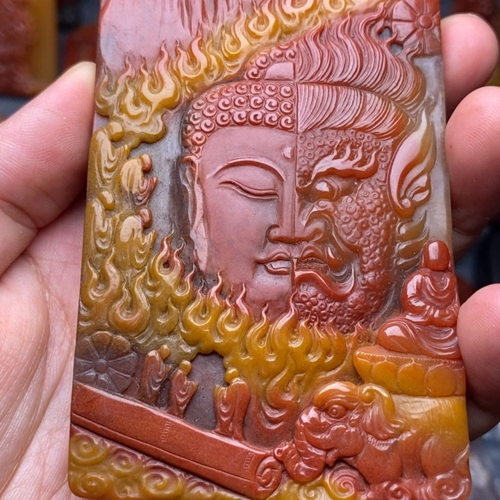 合金石英质玉（黄龙玉）颈饰