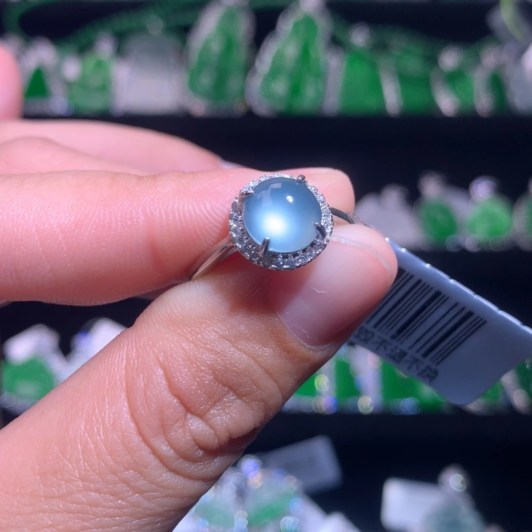 【闪购商品】银S925镶嵌翡翠耳饰天然翡翠