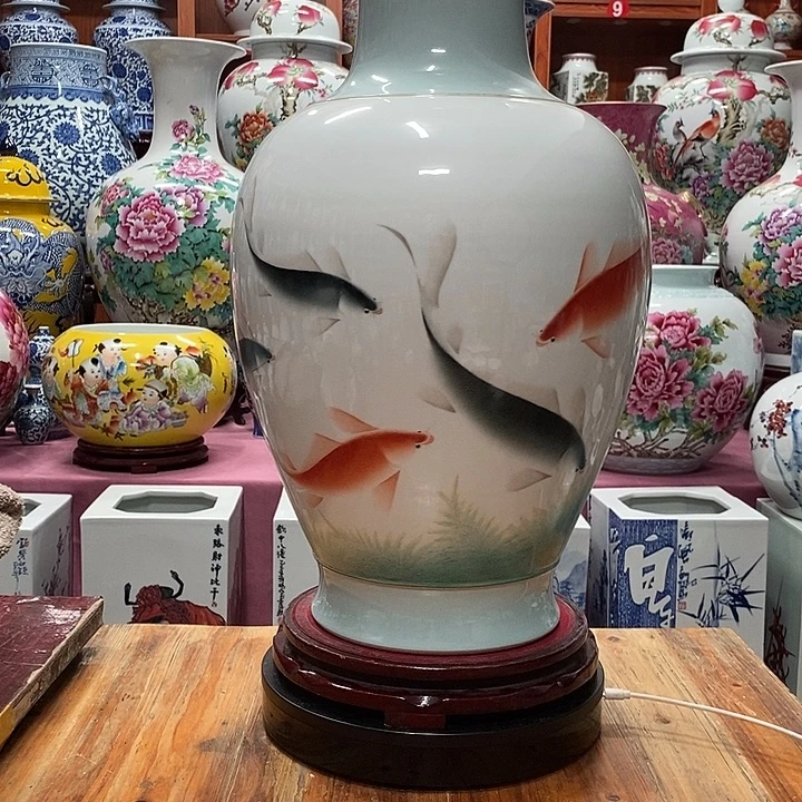 景德镇陶瓷手工手绘花瓶摆件