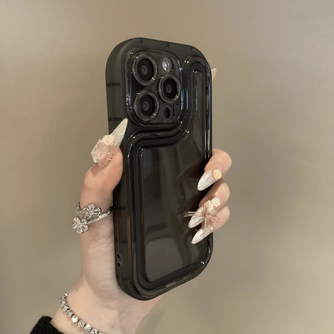 奥菲顿简约高级气垫边框适用iPhone16/15pro苹果14/13/12手机软壳