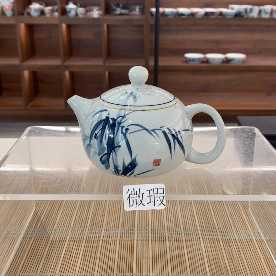 釉下彩老陶泥手工绘制