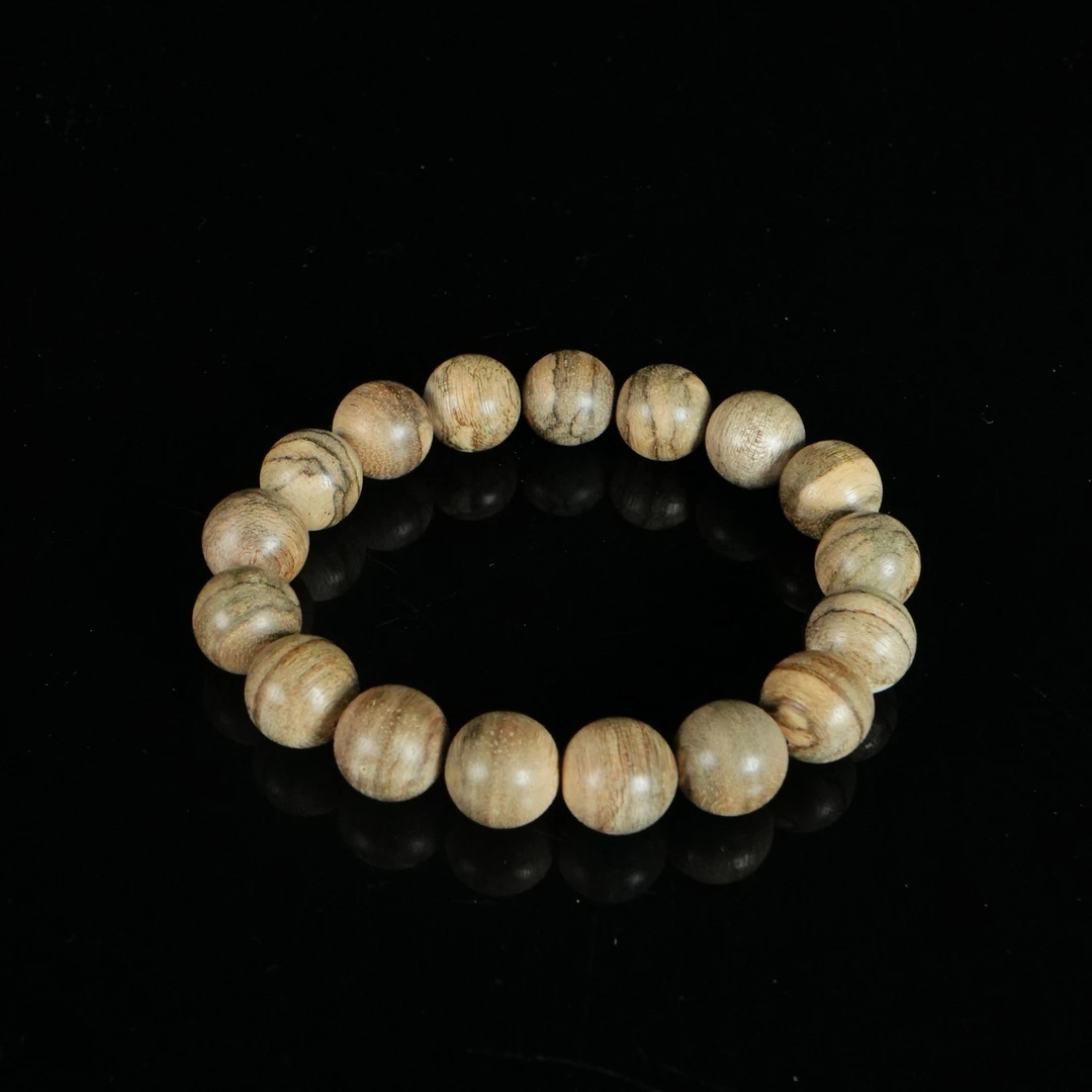 B284 马泥涝软丝虎斑沉香手串 1.36cmx17颗 14.43g