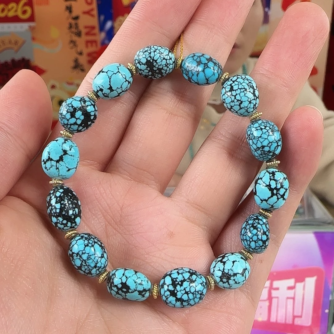 绿松石银S925镀金镶嵌珠宝奇石