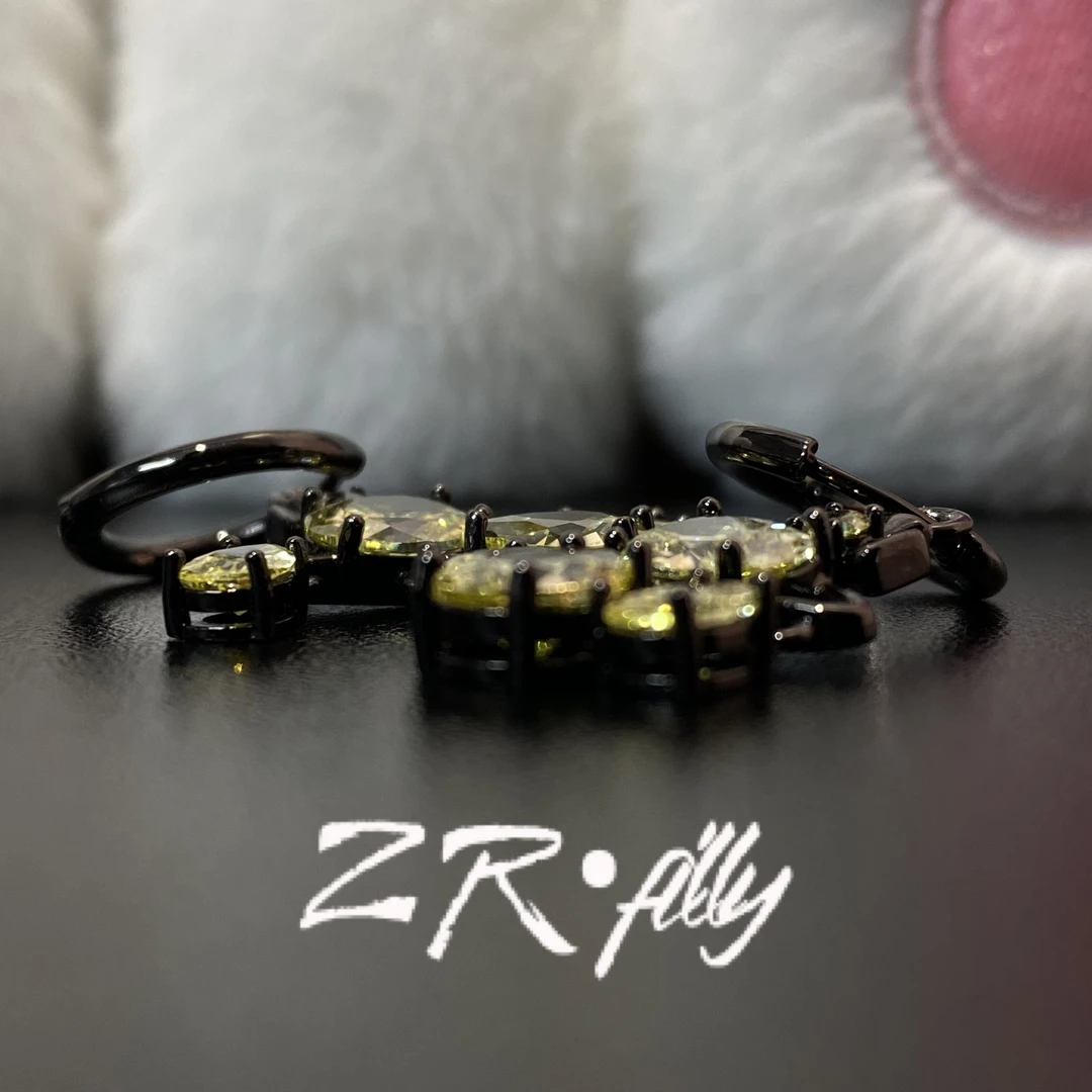 铜合金合成锆石耳饰 时尚个性耳环3816