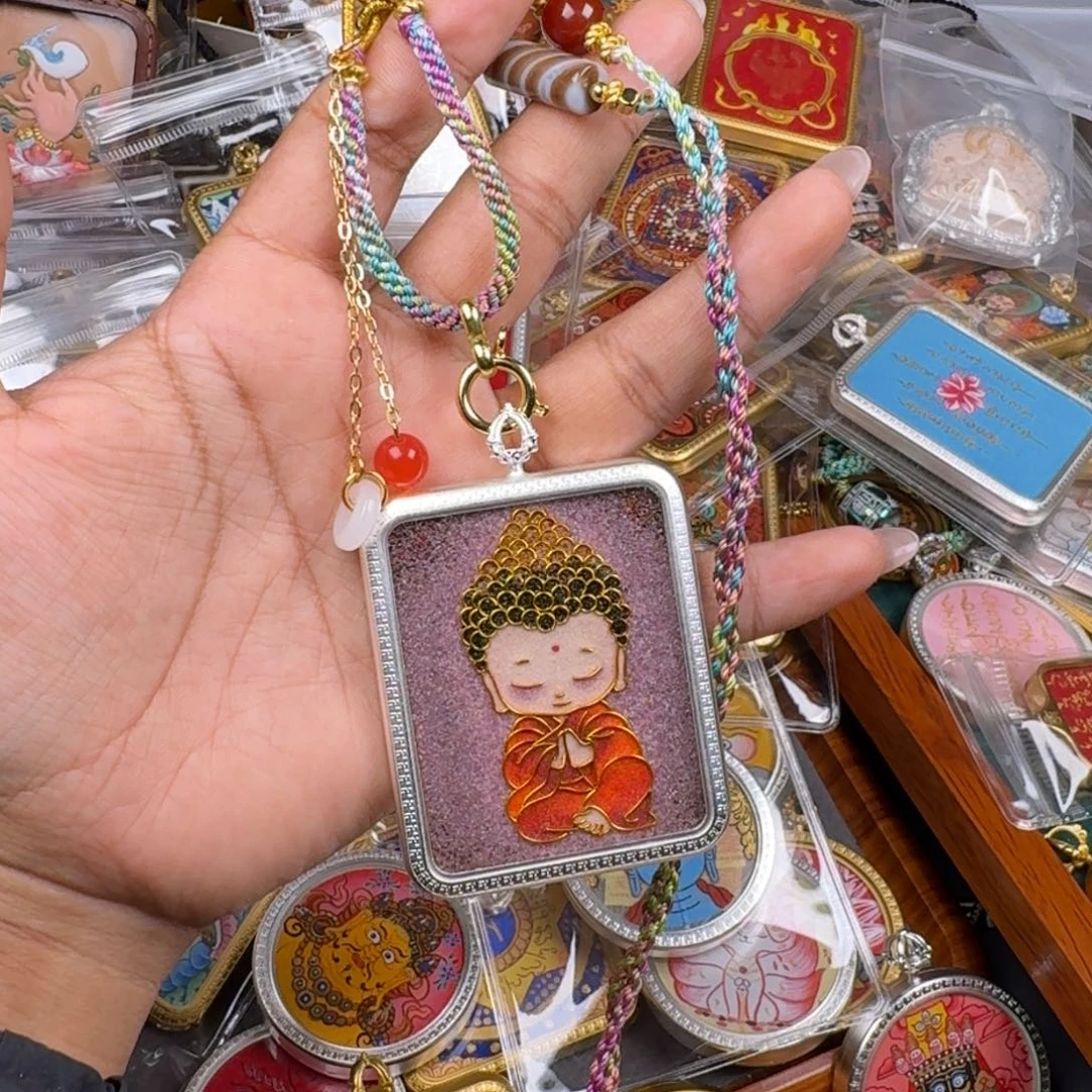 泥塑七***草藏式风格彩绘泥塑擦擦