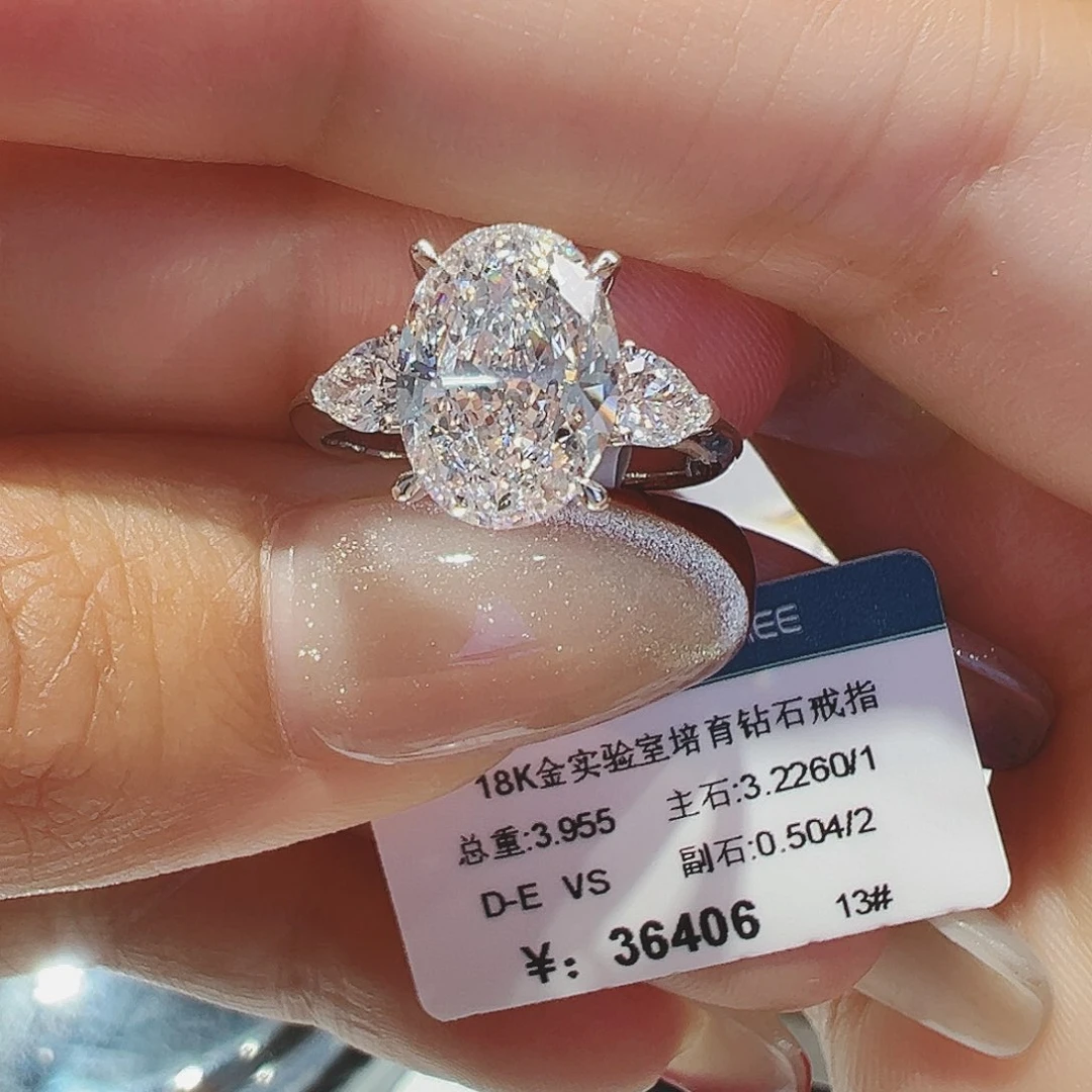 实验室培育钻石18K金镶嵌3.226ct13