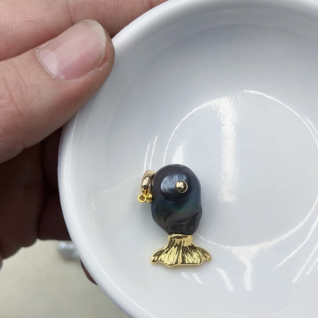 淡水珍珠吊坠(不含链)未镶嵌色*15