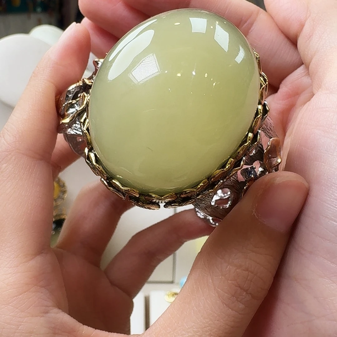 琥珀银S925镶嵌颈饰手镯