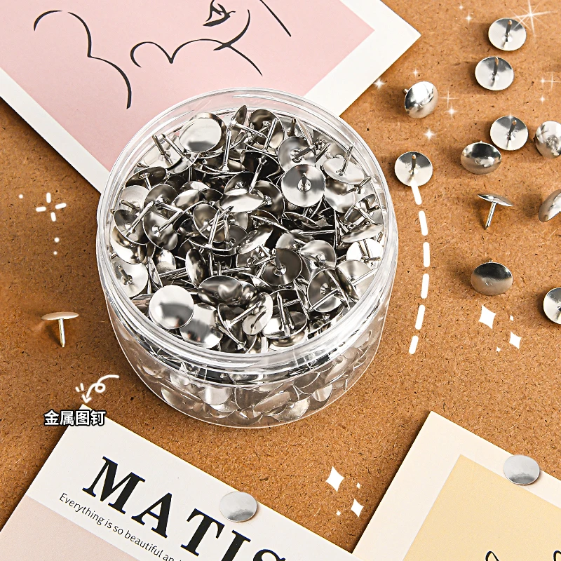 图钉按钉办公用品大头图钉防腐防锈钉子钉软木板照片墙装饰固定针