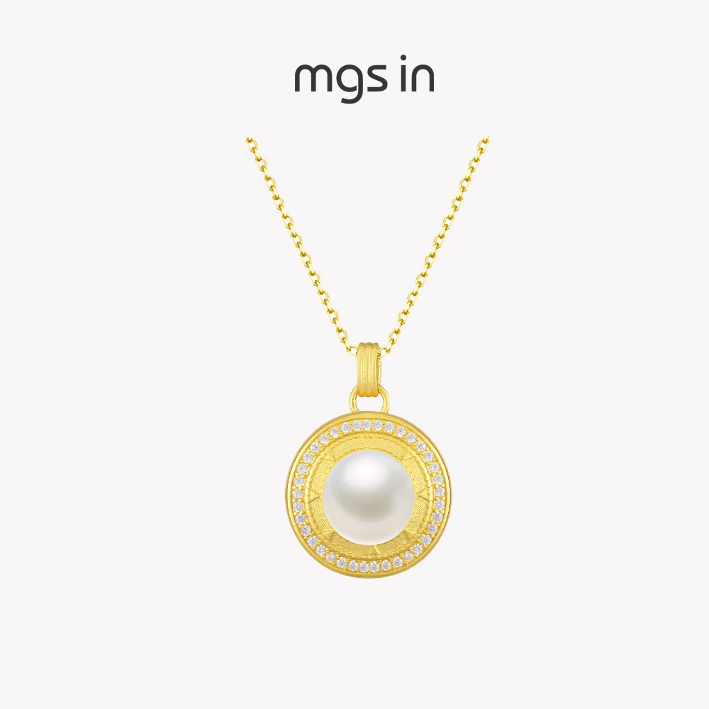 mgsin珍宝乐园珍珠项链女镀1设计配饰颈链锁骨链(多样性发货其一)