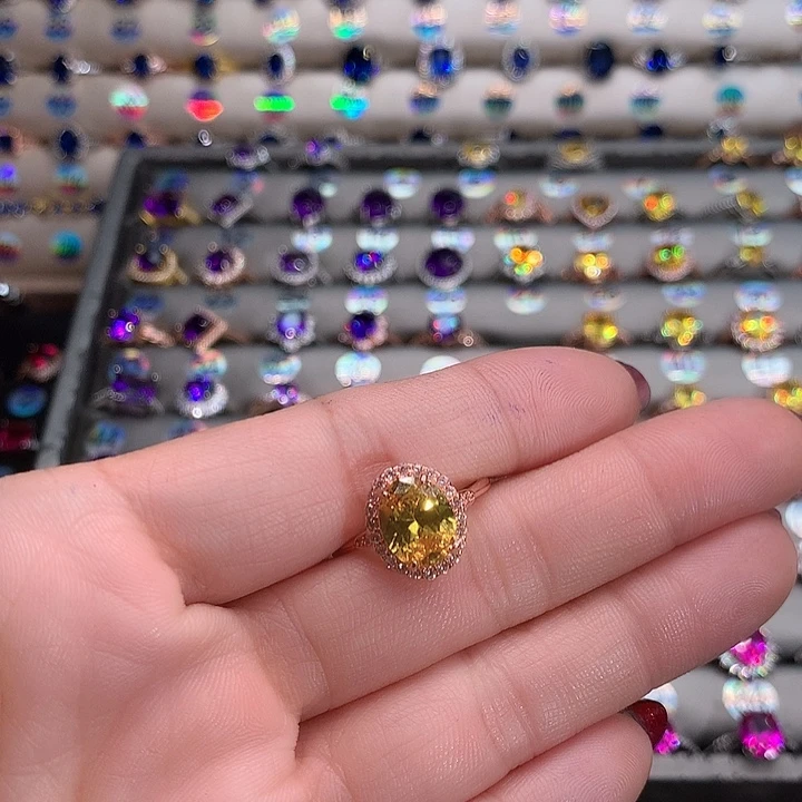 水晶戒指银S925镶嵌8.10