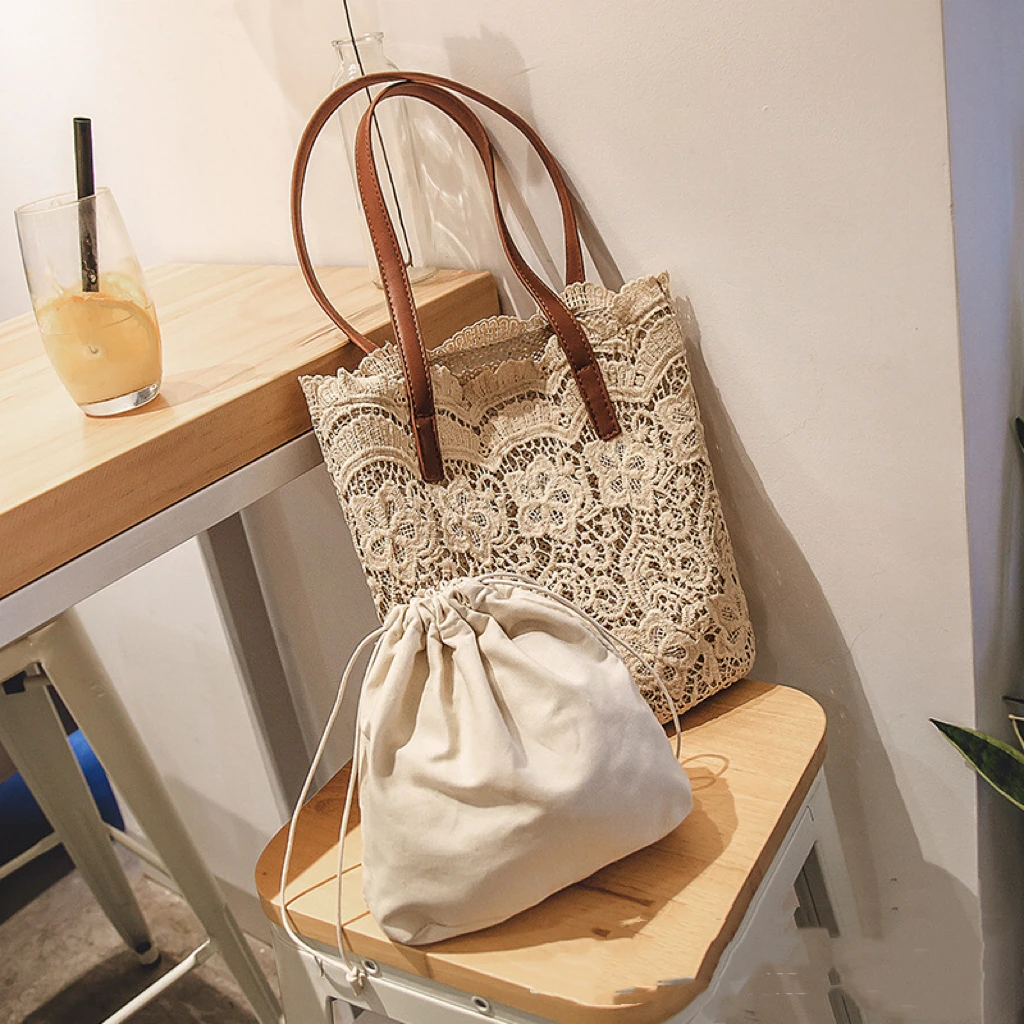 M7219蕾丝托特包单肩包