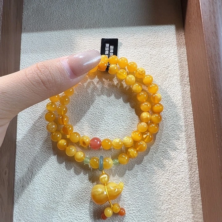 蜜蜡未镶嵌手串7mm蜜蜡手串
