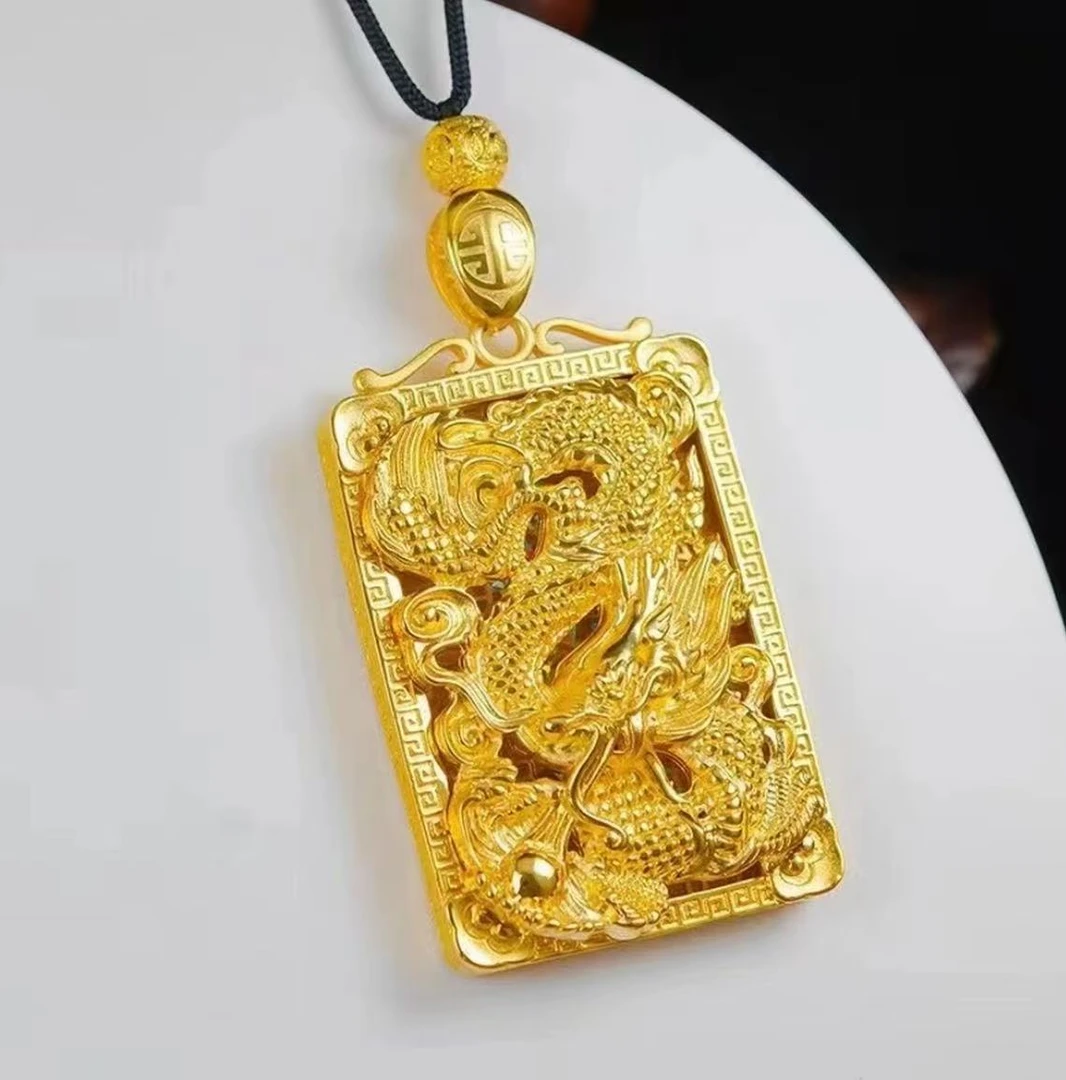 铜合金吊坠  龙行天下古法盘龙吊坠男女同款时尚一帆风顺