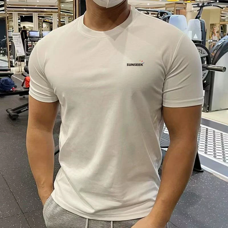 【倒三角】品质礼献！春夏男士运动通勤短袖舒适速干弹力T恤SK2901