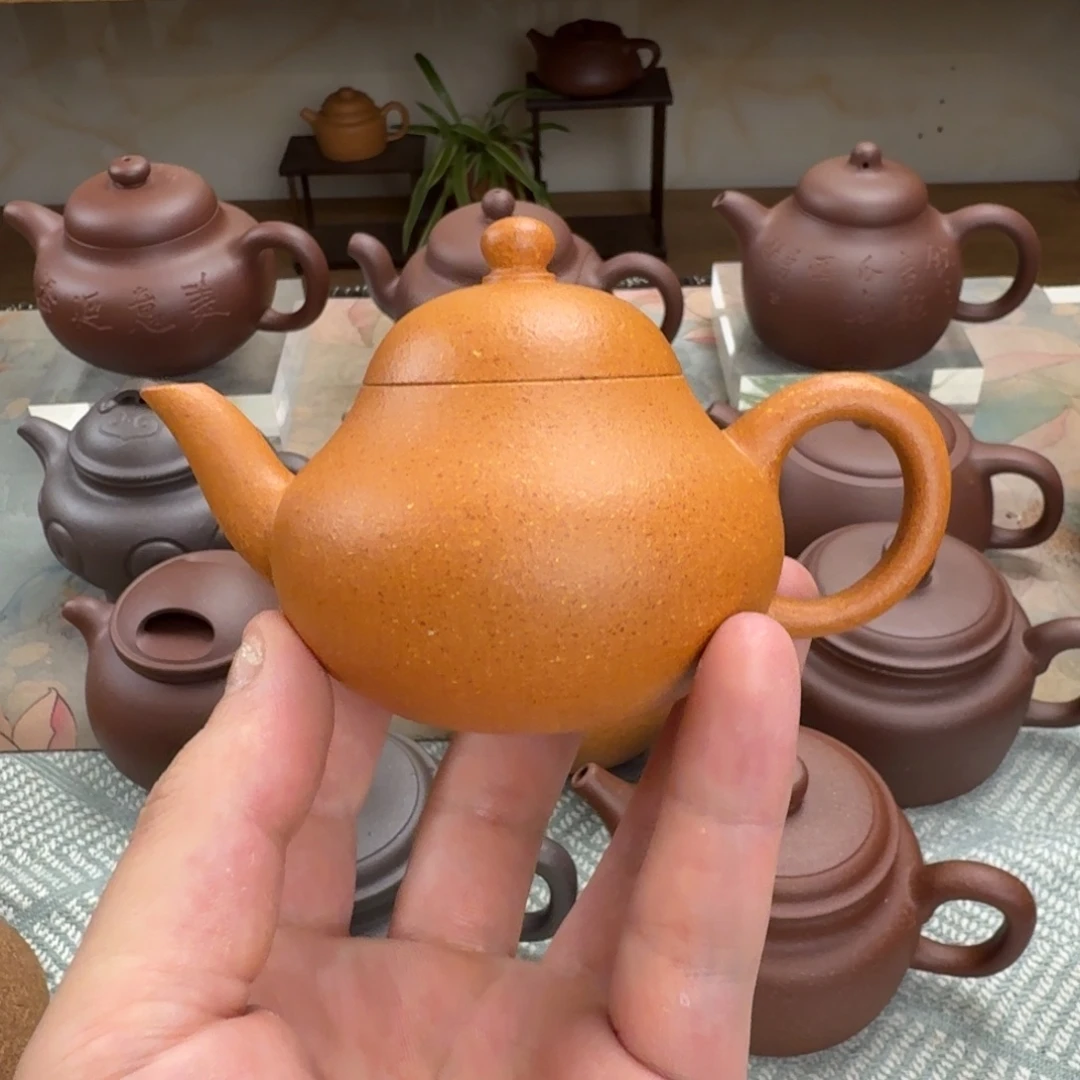 茶壶紫砂梨 金黄段 110cc