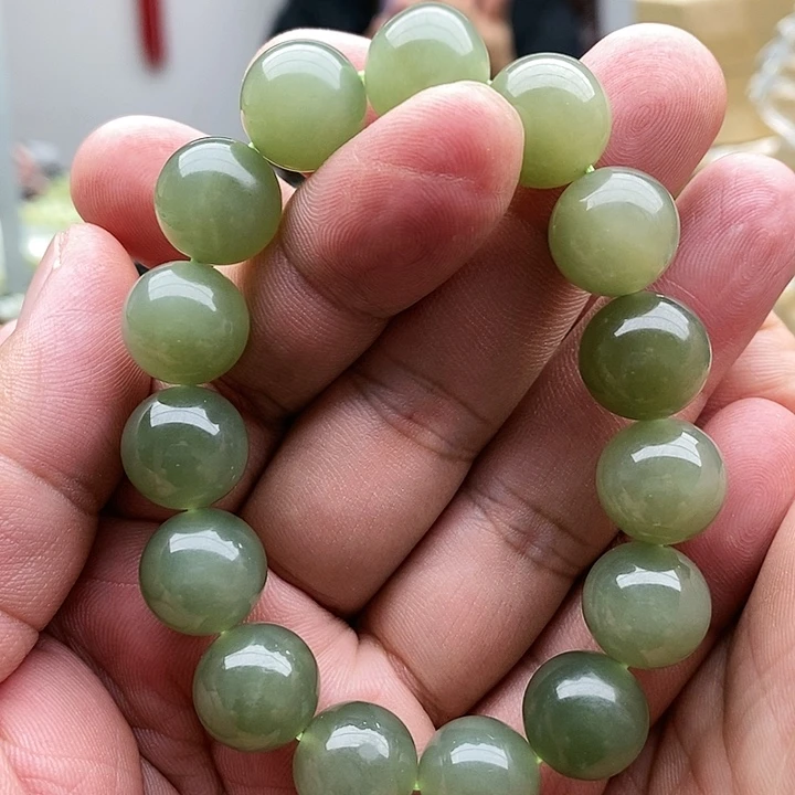 【闪购商品】未镶嵌手串和田玉14湖水绿