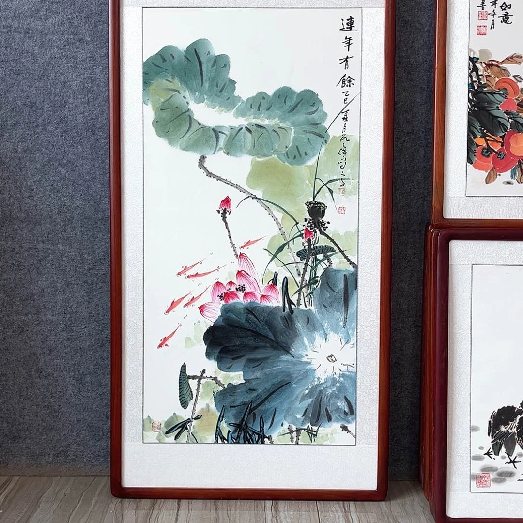 田***风国画书画作品带框63×123