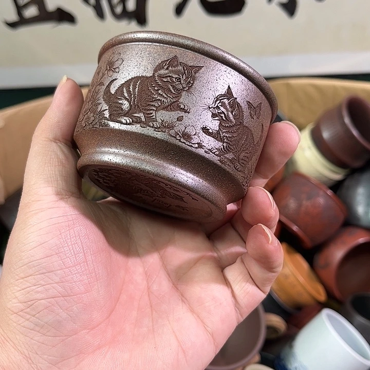 茶杯紫砂全手工紫砂主人杯