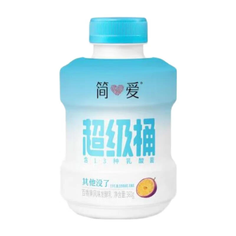 简爱 超级桶百香果风味发酵乳360g