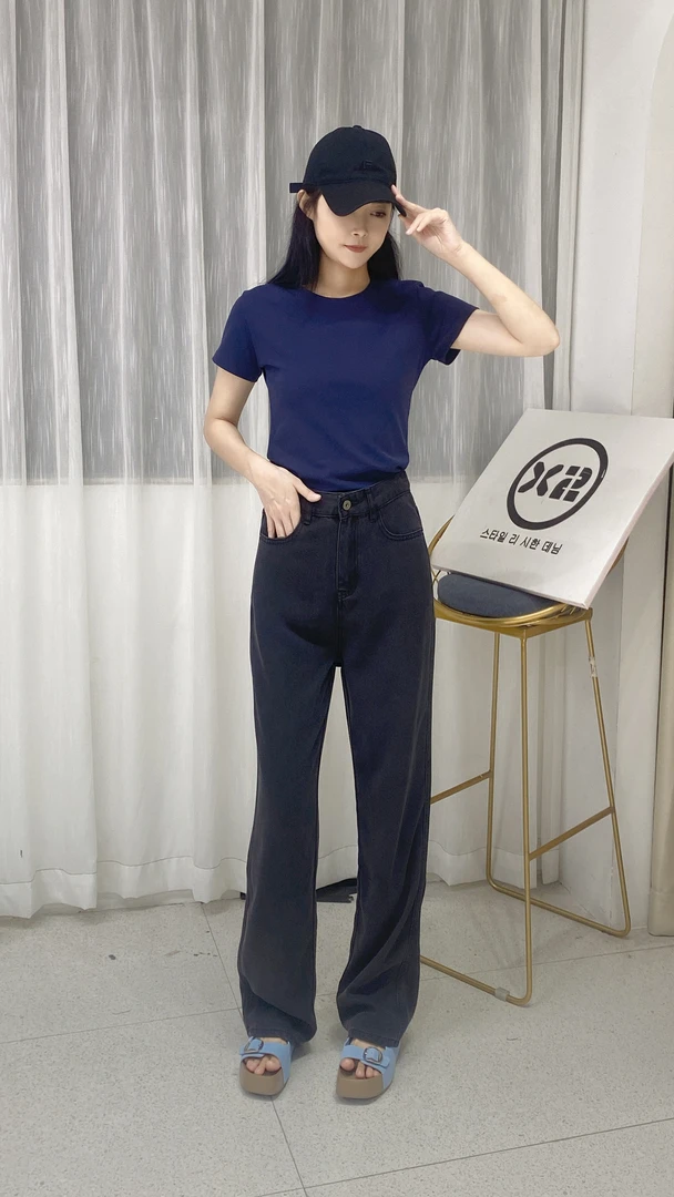 杨杨 时尚牛仔长裤89805