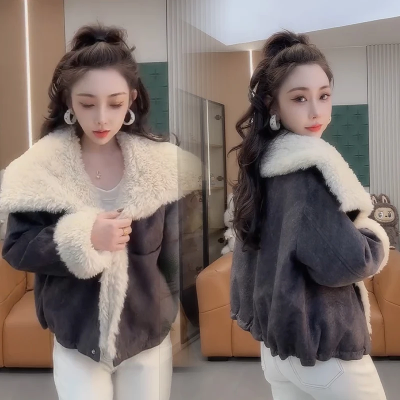 2025秋冬新款时尚显瘦气质网红高档洋气女高级百搭宽松大码外套潮