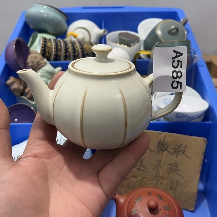 a***具瓷片茶摆件微瑕介意勿拍