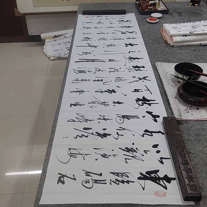 书法书法协会作品观沧海再赠送一副清风明月一壶酒