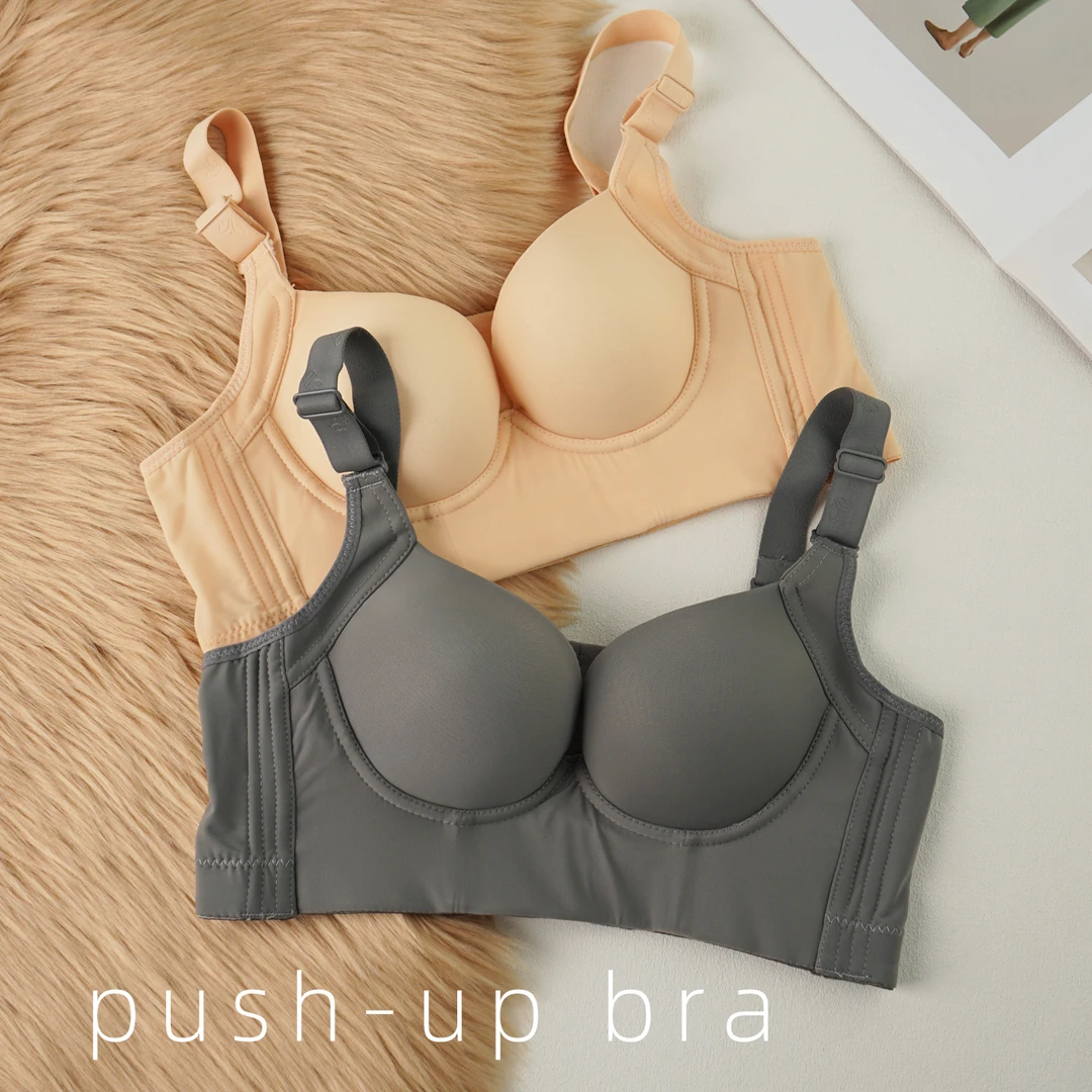 美容院调整型光面无痕文胸聚拢小胸显大内衣加厚圆圆胸不空杯胸罩
